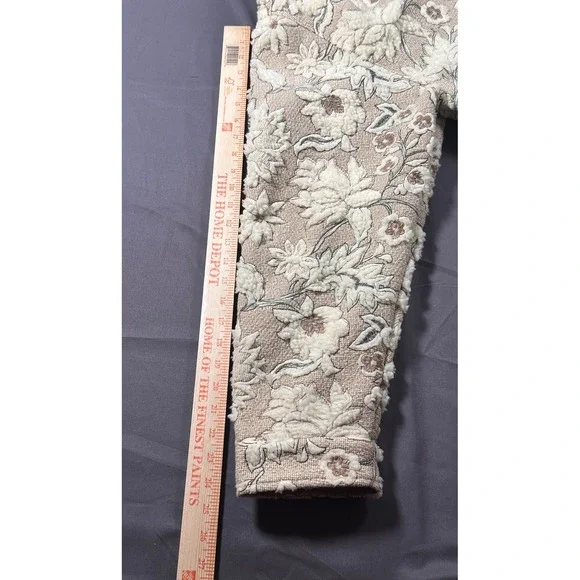 Abercrombie & Fitch Floral Tapestry Workwear Jacket Tan Cream XXL AF-1892